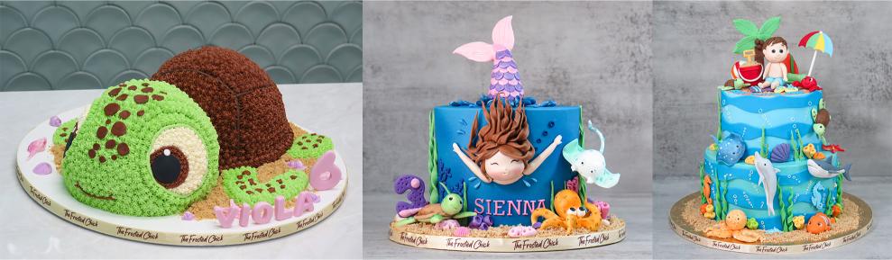 underwater sea creature cake